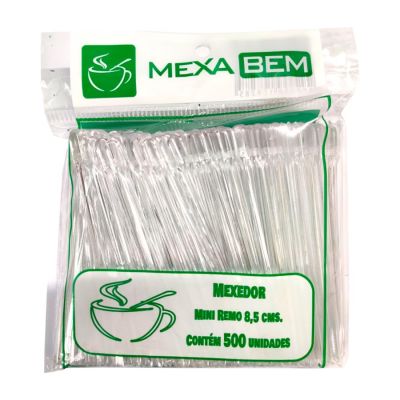 Mexedor Plastico Para Cafe 8,5cm Mexa Bem Pct C/500un