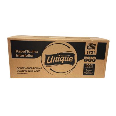 Papel Toalha Interfolhado Branco 23x20 C/ 2000 Soft Duo Mili Professional 1701