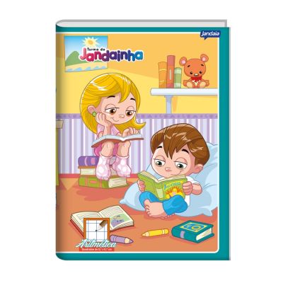 Caderno Quadriculado Brochura Capa Dura 1/4 7x7mm  Meu Primeiro Jandainha 40fls Jandaia
