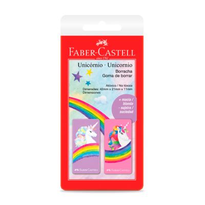 Borracha Decorada Unicornio Bls C/2 Faber-castell