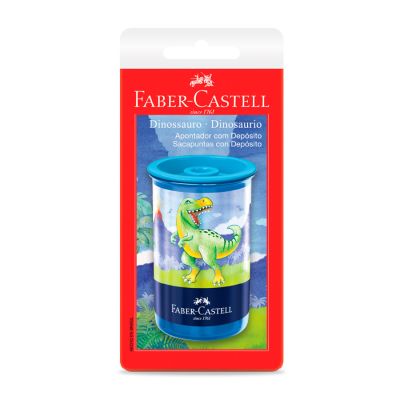 Apontador C/ Deposito Dinossauro Bls C/1 Sm/123dinozf Faber-castell