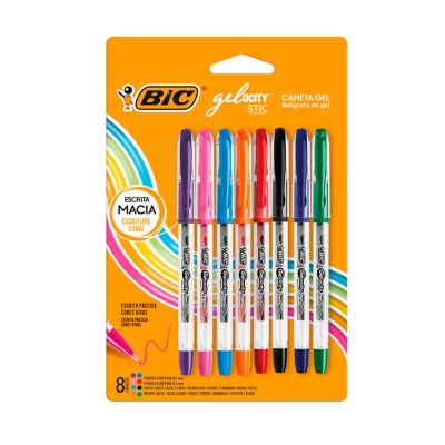 Caneta Gel Gelocity Stic Cores 0.5mm Bls C/8 Bic
