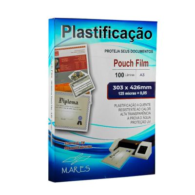 Refil Para Plastificacao 303 X 426mm 125 Micras C/100 Mares (a3)