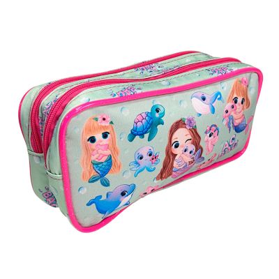 Estojo Escolar Medio Duplo Sereia Kd-2z-1029 Ac Bag