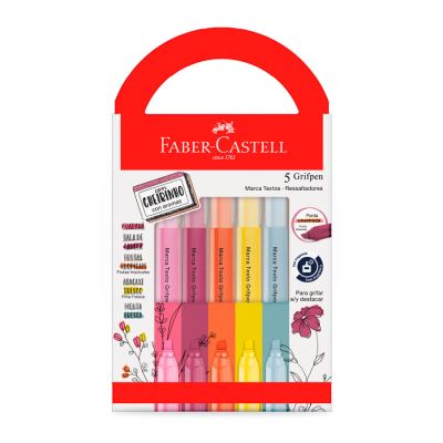 Marca Texto Grifpen Revigora E Energiza Mt/es5rezf C/5 Faber-castell