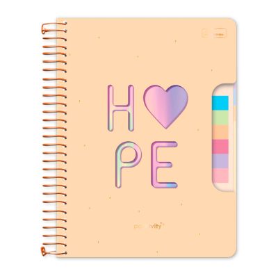 Caderno Colegial Criativo C/ Blocos Adesivos 80fls Positivity Cadersil