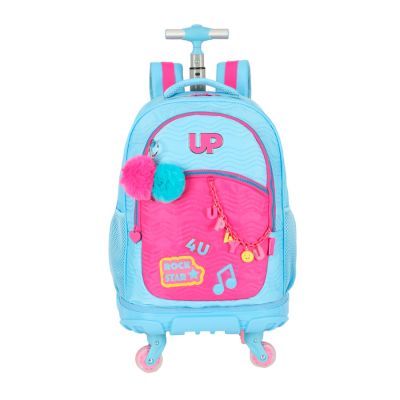 Mochila C/ Carrinho C/led Up4you Azul Mc49172upaz Luxcel