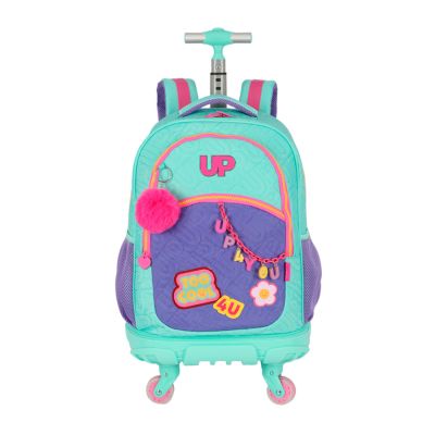 Mochila C/ Carrinho C/ Led Up4you Turquesa Mc49172uptq Luxcel
