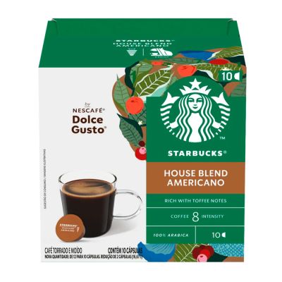 Capsula Cafe Starbucks House Blend Americano P/ Dolce Gusto C/10 Unidades