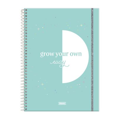 Caderno Universitario Capa Plastica 1x1 80fls Fluor Mix Soft