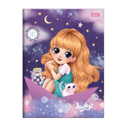 Caderno Quadriculado Capa Dura 40fls Judy Foroni