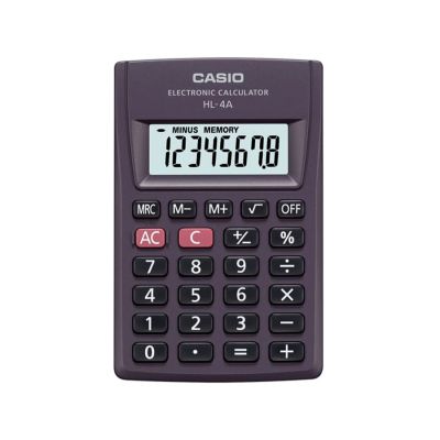 Calculadora Bolso 8 Digitos Hl-4a-w4 Preta Casio