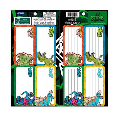 Etiqueta Escolar Stones 40x60 C/8 Jandaia