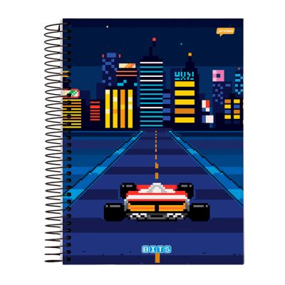 Caderno Universitario Capa Dura 10x1 160fls Bits Jandaia