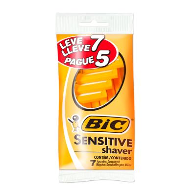 Aparelho De Barbear Descartavel Sensitive Shaver Bls C/7 Bic