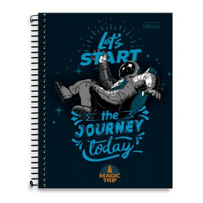 Caderno Espiral Capa Dura Universitario 1x1 80fls Magic Trip Cadersil