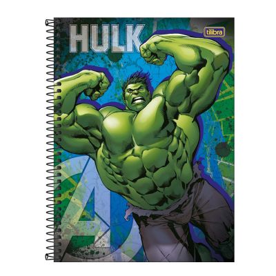 Caderno Universitario Capa Dura Hulk 1x1 80fls Tilibra