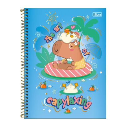 Caderno Universitario Capa Dura Capyclub 1x1 80fls Tilibra