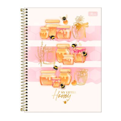 Caderno Universitario Capa Dura 1x1 80fls Honey Bee Tilibra
