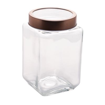 Porta Mantimentos Vidro Com Tampa De Metal/acrilico Rose 1,7l Gastro Lyor