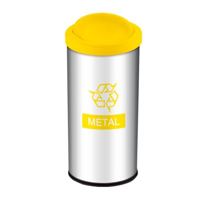 Cesto De Lixo C/tampa Basculante Coleta Seletiva Amarelo 40,5l Brinox