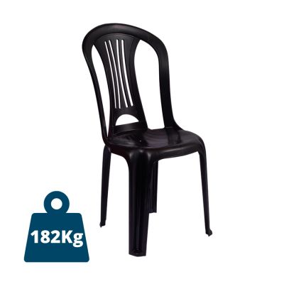 Cadeira Plastica Bistro Preta Mor