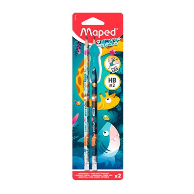 Lapis Grafite Bls C/ 2 E Apoio De Dedo Jungle Fever 851819 Maped