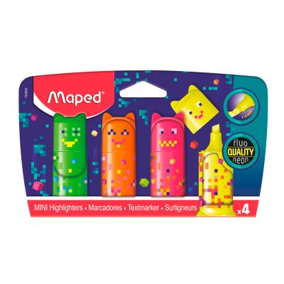 Marca Texto Pixel Party 743602 C/ 4 Cores Maped