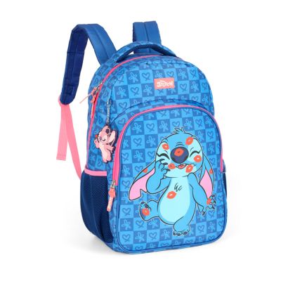 Mochila Costas Stitch Azul Ms47740scaz Luxcel Ww