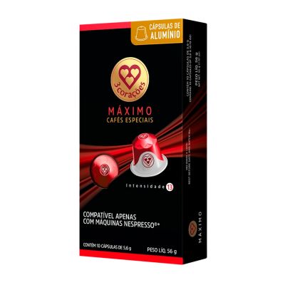 Capsula Cafe Espresso Maximo Tres Nespresso 56g C/10 Unidades