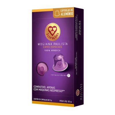 Capsula Cafe Espresso Mogiana Tres Nespresso 56g C/10 Unidades