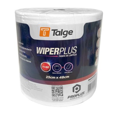 Pano Multiuso Branco Rolo 25cm X 200m Wiperplus Pro60