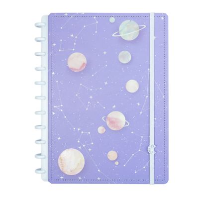 Caderno Inteligente Purple Galaxy By Gocase Grande 80fls Cigd4163