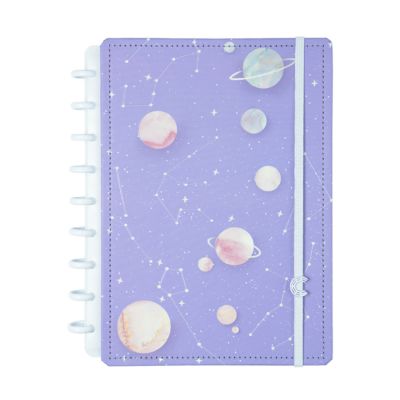 Caderno Inteligente Purple Galaxy By Gocase Medio 80fls Cimd3143