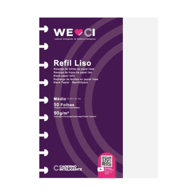 Refil Caderno Inteligente Liso Medio 90g Cirm3001