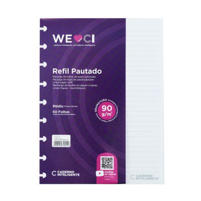 Refil Caderno Inteligente Pautado Medio 90g Cirm3003