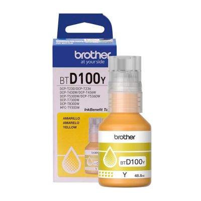 Refil De Tinta Brother Btd100y Amarelo Original