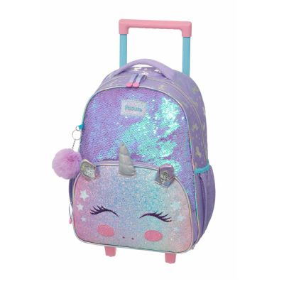 Mochila C/ Carrinho Pack Me Amazed Unicornio Lilas 998bj01 Pacific