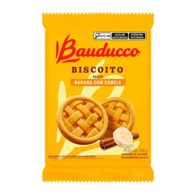 Biscoito Amanteigado Banana Canela 354g Bauducco