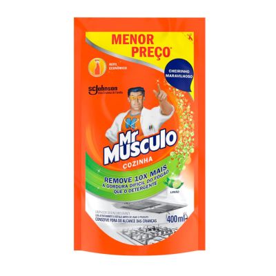 Refil Limpador Desengordurante Cozinha Limao 400ml Mr Musculo