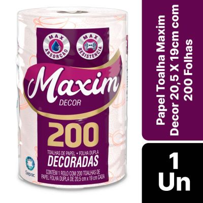 Papel Toalha Decor 20,5 X 19cm C/200 Folhas Maxim
