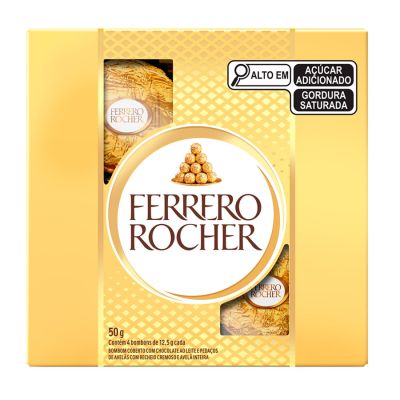 Bombom Ferrero Rocher 50g Bandeja C/ 4un