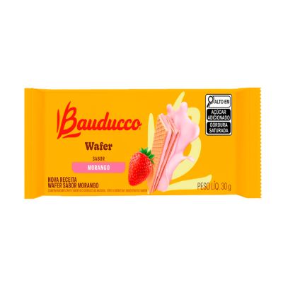 Wafer Mini Morango 30g Bauducco