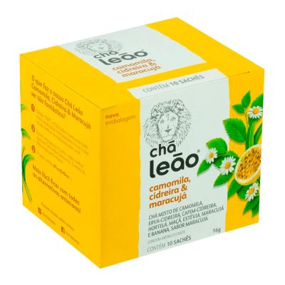 Cha Camomila, Cidreira E Maracuja C/10 Saquinhos Leao