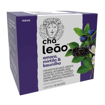 Cha Amora, Mirtilo E Baunilha C/ 10 Saquinhos Leao