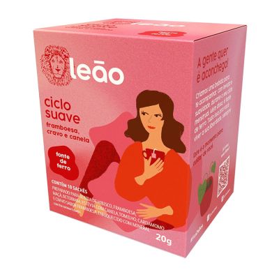 Cha Framboesa, Cravo E Canela Ciclo Suave C/10 Saquinhos Leao