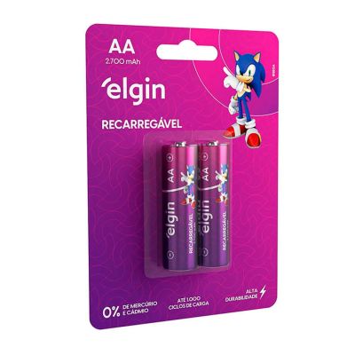 Pilha Recarregavel Aa 82174 2700mah C/2 Un Elgin