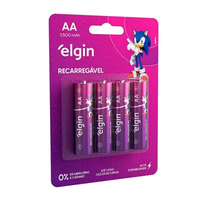 Pilha Recarregavel Aa 82175 2700mah C/4 Un Elgin