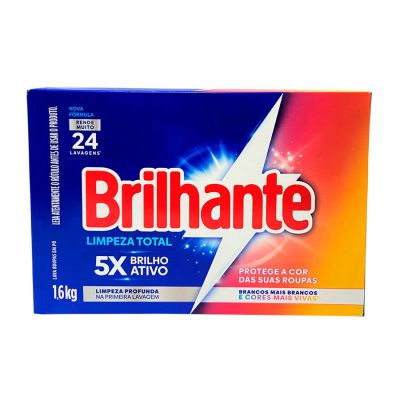 Sabao Em Po Brilhante Limpeza Total 1,6kg