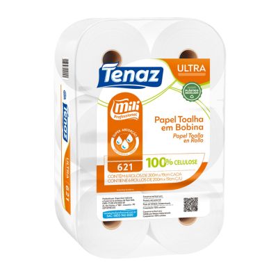 Papel Toalha Bobina 19cm X 200m 6 Rolos Ultra Mili Professional 621